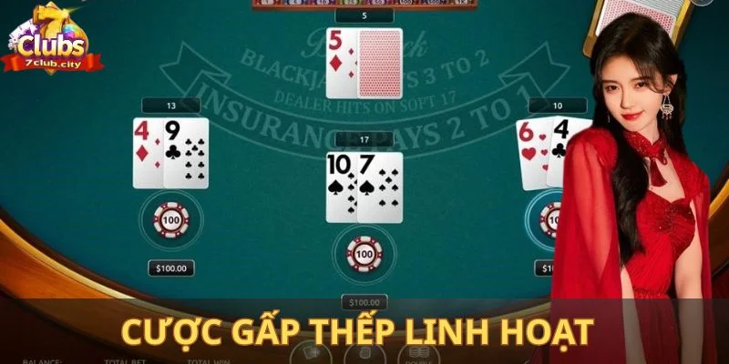 Cược gấp thếp linh hoạt cho blackjack 16 điểm